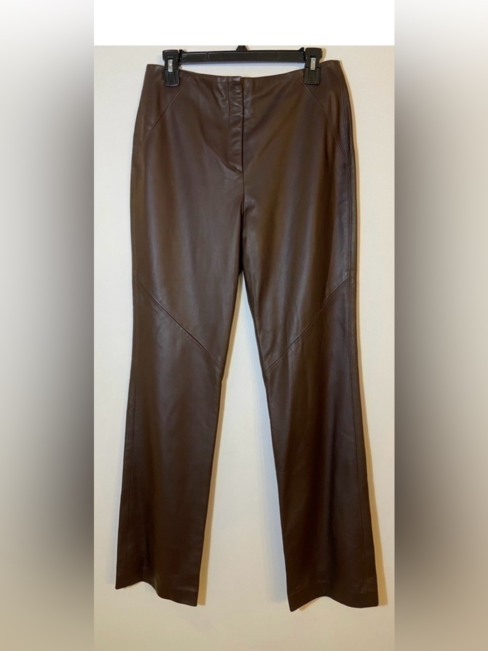 RARE 100% Nappa Lamb Leather Brown NETO Pants. Size: 8